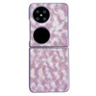 For Huawei Pocket 2 Colorful Woven Pattern Full Coverage Phone Case(Purple) - 1