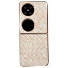 For Huawei Pocket 2 Colorful Woven Pattern Full Coverage Phone Case(Orange) - 1