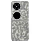 For Huawei Pocket 2 Colorful Woven Pattern Full Coverage Phone Case(Black White) - 1