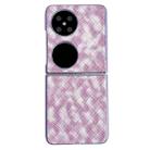 For Huawei P50 Pocket Colorful Woven Pattern Full Coverage Phone Case(Purple) - 1