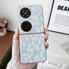 For Huawei P50 Pocket Colorful Woven Pattern Full Coverage Phone Case(Blue) - 2