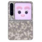 For Huawei Pura X Colorful Woven Pattern Full Coverage Phone Case(Black White) - 1