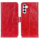 For Samsung Galaxy M35 5G Retro Crazy Horse Texture Leather Phone Case(Red) - 1