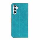 For Samsung Galaxy M35 5G European Floral Embossed Leather Phone Case(Blue) - 3
