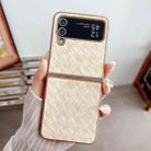 For Samsung Galaxy Z Flip3 5G Colorful Woven Pattern Full Coverage Phone Case(Orange) - 2