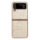 For Samsung Galaxy Z Flip4 5G Colorful Woven Pattern Full Coverage Phone Case(Orange) - 1