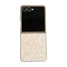 For Samsung Galaxy Z Flip7 5G Colorful Woven Pattern Full Coverage Phone Case(Orange) - 1