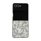 For Samsung Galaxy Z Flip7 5G Colorful Woven Pattern Full Coverage Phone Case(Black White) - 1