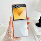 For Samsung Galaxy Z Flip5 TPU Macaron Hinge Full Coverage Phone Case(Yellow) - 2