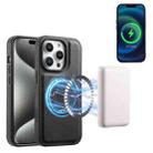 For iPhone 15 Pro Denior A13 Skin Feel MagSafe Phone Case(Black) - 1