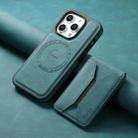 For iPhone 12 / 12 Pro Denior D17 Skin Feel MagSafe Detachable Card Slot Phone Case(Blue) - 2