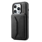 For iPhone 12 Pro Max Denior D17 Skin Feel MagSafe Detachable Card Slot Phone Case(Black) - 3