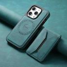 For iPhone 14 / 13 Denior D17 Skin Feel MagSafe Detachable Card Slot Phone Case(Blue) - 2