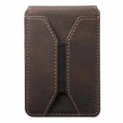 Denior V11 VV MagSafe Magnetic Phone PU Card Sleeve(Brown) - 3