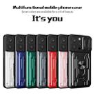 For iPhone 15 Pro Sliding Camshield TPU+PC Phone Case with Card Slot(Red) - 2