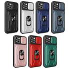 For iPhone 15 Sliding Camshield TPU+PC Phone Case with Card Slot(Black) - 2