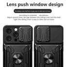 For iPhone 16 Pro Max Sliding Camshield TPU+PC Phone Case with Card Slot(Black) - 3