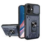 For iPhone 17 Sliding Camshield TPU+PC Phone Case with Card Slot(Grey) - 1
