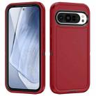 For Google Pixel 9 Pro Life Waterproof Rugged PC + Silicone Phone Case(Red + Black) - 1