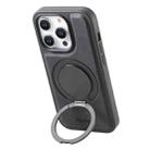 For iPhone 12 Pro Max Denior A14 Skin Feel Rotating Holder MagSafe Phone Case(Black) - 1