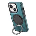 For iPhone 14 / 13 Denior A14 Skin Feel Rotating Holder MagSafe Phone Case(Blue) - 1