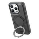 For iPhone 13 Pro Denior A14 Skin Feel Rotating Holder MagSafe Phone Case(Black) - 1