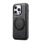 For iPhone 16 Pro Denior A14 Skin Feel Rotating Holder MagSafe Phone Case(Black) - 3