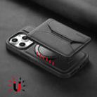 For iPhone 12 / 12 Pro Denior D18 Skin Feel Rotating Holder MagSafe Detachable Card Slot Phone Case(Black) - 3