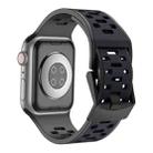 For Apple Watch SE 2023 44mm Meteorite Two-color Silicone Watch Band(Black Grey) - 2