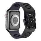 For Apple Watch SE 2023 44mm Meteorite Two-color Silicone Watch Band(Grey Black) - 2