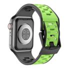 For Apple Watch Ultra 49mm Meteorite Two-color Silicone Watch Band(Black Green) - 2