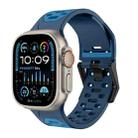 For Apple Watch Ultra 49mm Meteorite Two-color Silicone Watch Band(Navy Blue) - 1