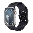 For Apple Watch SE 2022 44mm Meteorite Two-color Silicone Watch Band(Grey Black) - 1