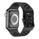 For Apple Watch SE 2022 44mm Meteorite Two-color Silicone Watch Band(Grey Black) - 2