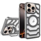 For iPhone 16 Pro Max Borderless Carbon Fiber Lens Protection Bracket MagSafe Phone Case(Grey) - 1