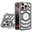 For iPhone 16 Pro Borderless Carbon Fiber Lens Protection Bracket MagSafe Phone Case(Grey) - 1