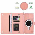 For Samsung Galaxy S24 Ultra 5G ViLi GHB-C Series RFID MagSafe Magnetic Flip Leather Phone Case(Pink) - 3