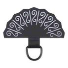 Fan-shaped Metal Mobile Phone Lanyard Fixing Gasket(Black) - 1