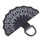 Fan-shaped Metal Mobile Phone Lanyard Fixing Gasket(Black) - 2