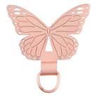 Butterfly Metal Mobile Phone Lanyard Fixing Gasket(Rose Gold) - 1