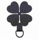 Four-leaf Metal Mobile Phone Lanyard Fixing Gasket(Black) - 1