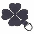 Four-leaf Metal Mobile Phone Lanyard Fixing Gasket(Black) - 2