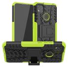 For Xiaomi Redmi 9C Tire Texture Shockproof TPU + PC Protective Case with Holder(Green) - 1