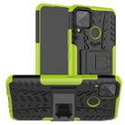 For Alcatel 3L (2020) Tire Texture Shockproof TPU + PC Protective Case with Holder(Green) - 1