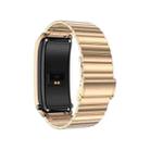 A8 1.98 inch 2 in 1 Bluetooth Earphone Steel Strap Smart Watch, Support ECG / NFC(Gold) - 3