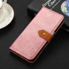 For Samsung Galaxy M35 KHAZNEH Dual-color Cowhide Texture Flip Leather Phone Case(Rose Gold) - 2