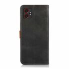 For Samsung Galaxy XCover7 Pro KHAZNEH Dual-color Cowhide Texture Flip Leather Phone Case(Black) - 3
