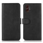 For Samsung Galaxy XCover7 Pro Cow Texture Flip Leather Phone Case(Black) - 1