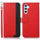 For Samsung Galaxy M35 KHAZNEH Litchi Texture Leather RFID Phone Case(Red) - 1