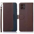For Samsung Galaxy XCover7 Pro KHAZNEH Litchi Texture Leather RFID Phone Case(Brown) - 1